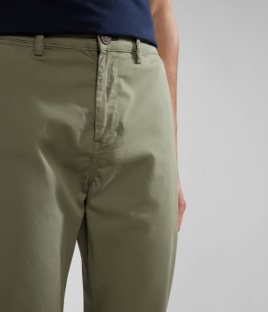 Napapijri Puyo Summer Chino Trousers Chino Broek Heren Groen | FTDOLSJ-71