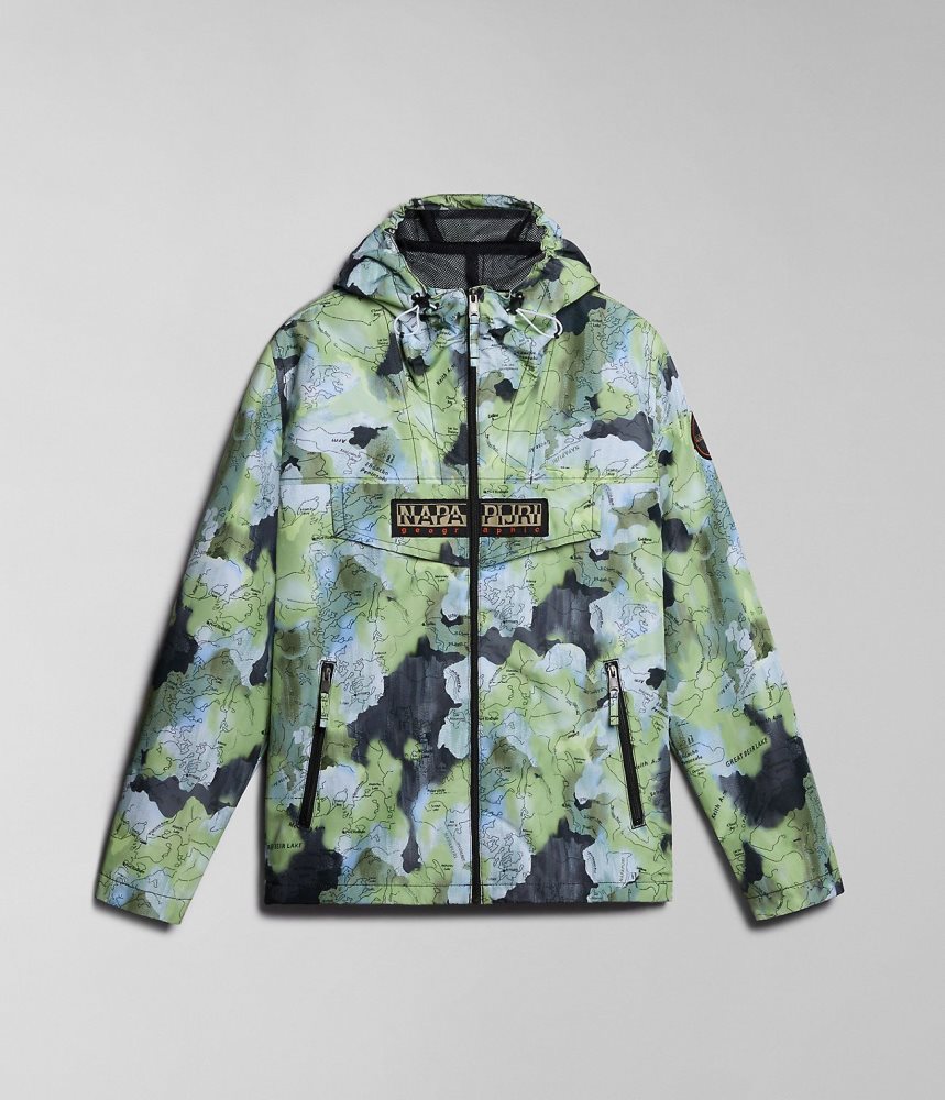 Napapijri Rainforest Open Summer Print Jacket Short Jackets Heren Multicolour | QSEJKMF-81