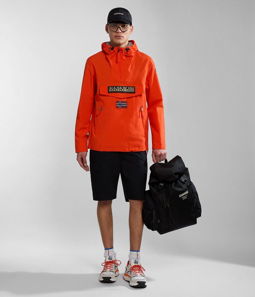 Napapijri Rainforest Pocket Summer Anorak Jacket Regenjassen Heren Oranje | BMVFKRJ-08