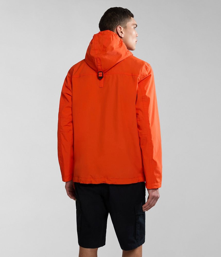 Napapijri Rainforest Pocket Summer Anorak Jacket Regenjassen Heren Oranje | BMVFKRJ-08