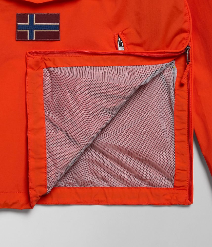 Napapijri Rainforest Pocket Summer Anorak Jacket Regenjassen Heren Oranje | BMVFKRJ-08