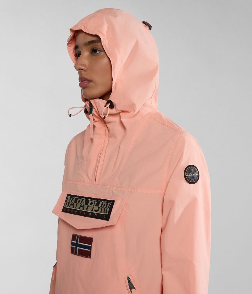 Napapijri Rainforest Pocket Summer Anorak Jacket Regenjassen Dames Roze | QKUTVHM-29