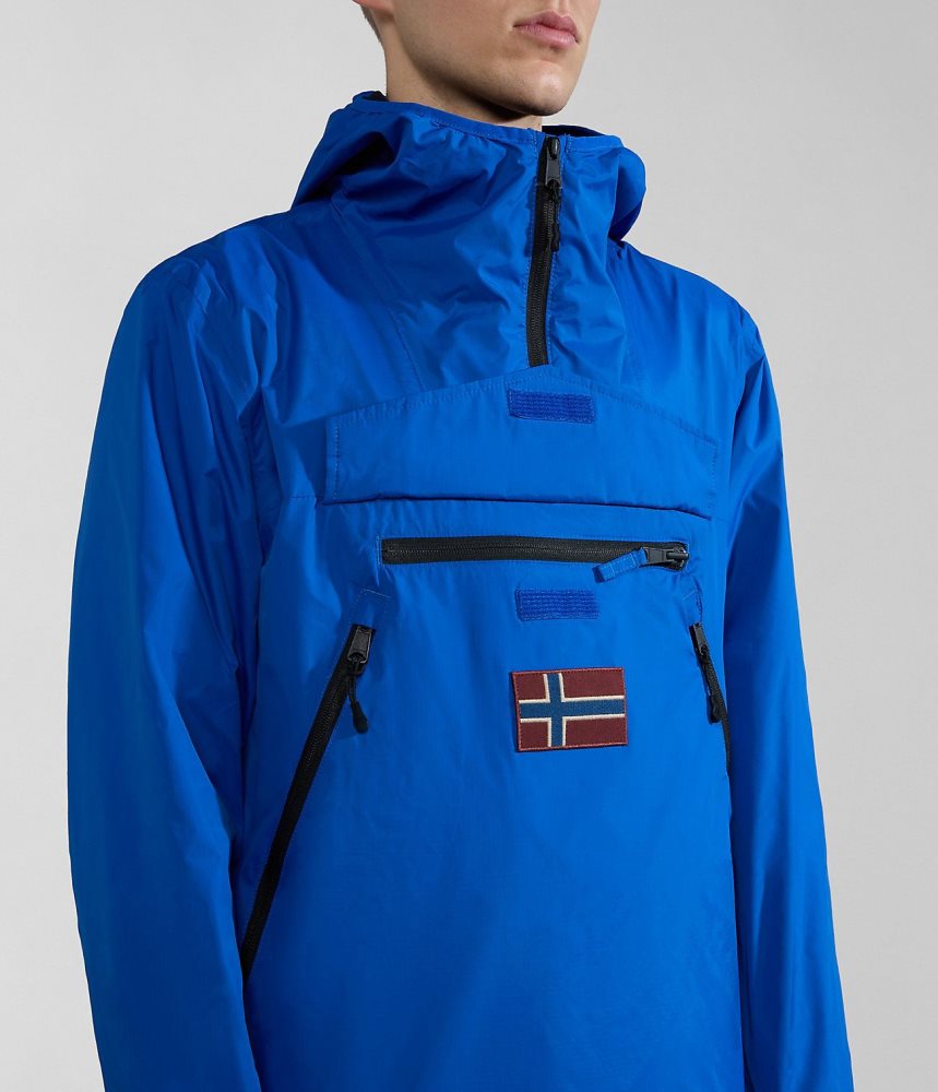 Napapijri Rainforest Ripstop Anorak Jacket - Unisex Regenjassen Heren Blauw | AFMWEBX-31