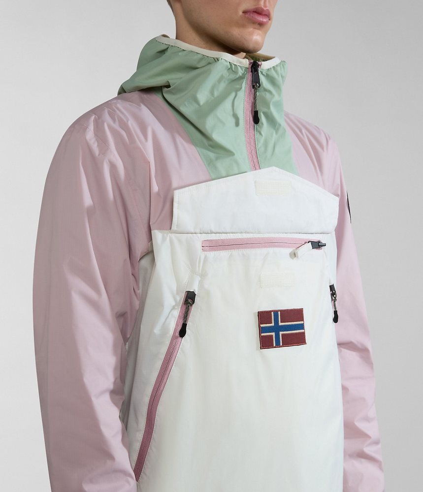 Napapijri Rainforest Ripstop Anorak Jacket - Unisex Regenjassen Dames Multicolour | HMPAZFY-23