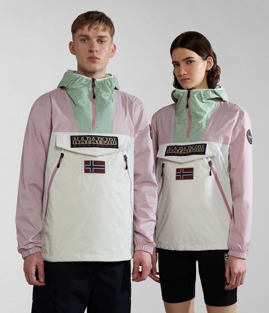 Napapijri Rainforest Ripstop Anorak Jacket - Unisex Regenjassen Dames Multicolour | HMPAZFY-23