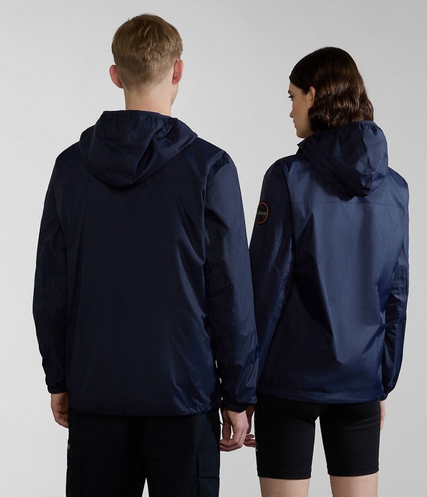 Napapijri Rainforest Ripstop Anorak Jacket - Unisex Regenjassen Dames Donkerblauw | HEYWZTI-78