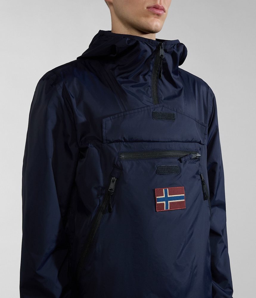 Napapijri Rainforest Ripstop Anorak Jacket - Unisex Regenjassen Dames Donkerblauw | HEYWZTI-78