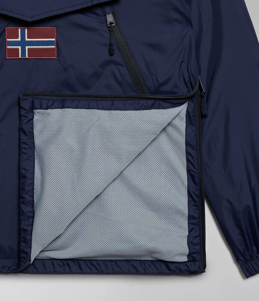 Napapijri Rainforest Ripstop Anorak Jacket - Unisex Regenjassen Dames Donkerblauw | HEYWZTI-78