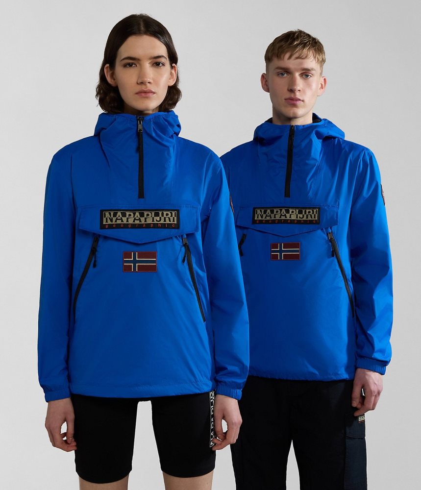 Napapijri Rainforest Ripstop Anorak Jacket - Unisex Regenjassen Dames Blauw | DOQTWXB-87