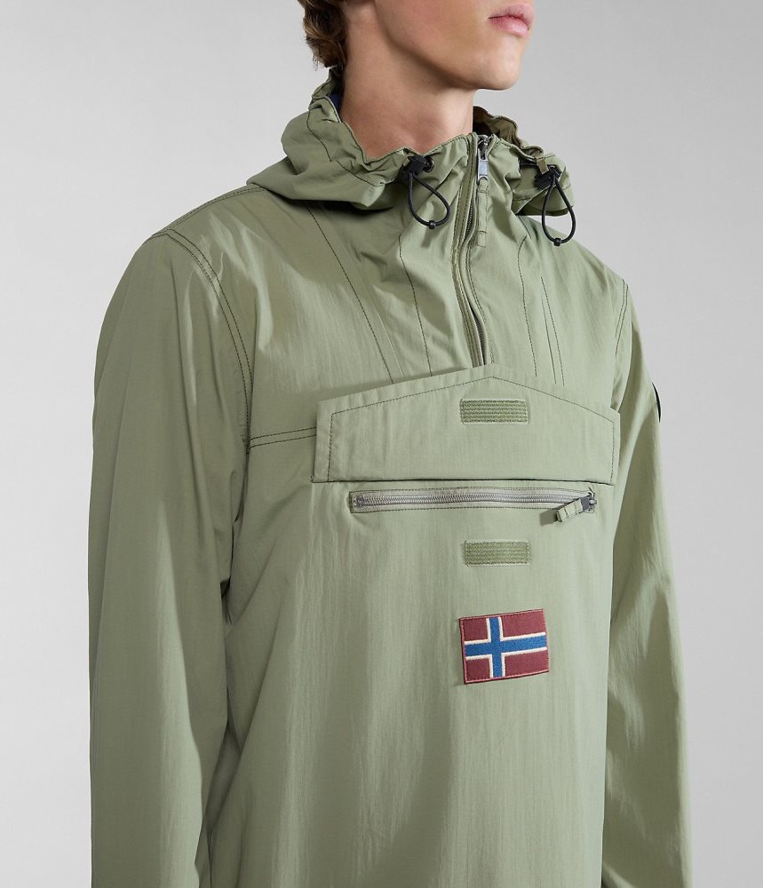 Napapijri Rainforest Summer Anorak Jacket Regenjassen Heren Groen | CEAPQYG-97