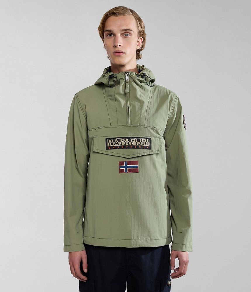 Napapijri Rainforest Summer Anorak Jacket Regenjassen Heren Groen | CEAPQYG-97