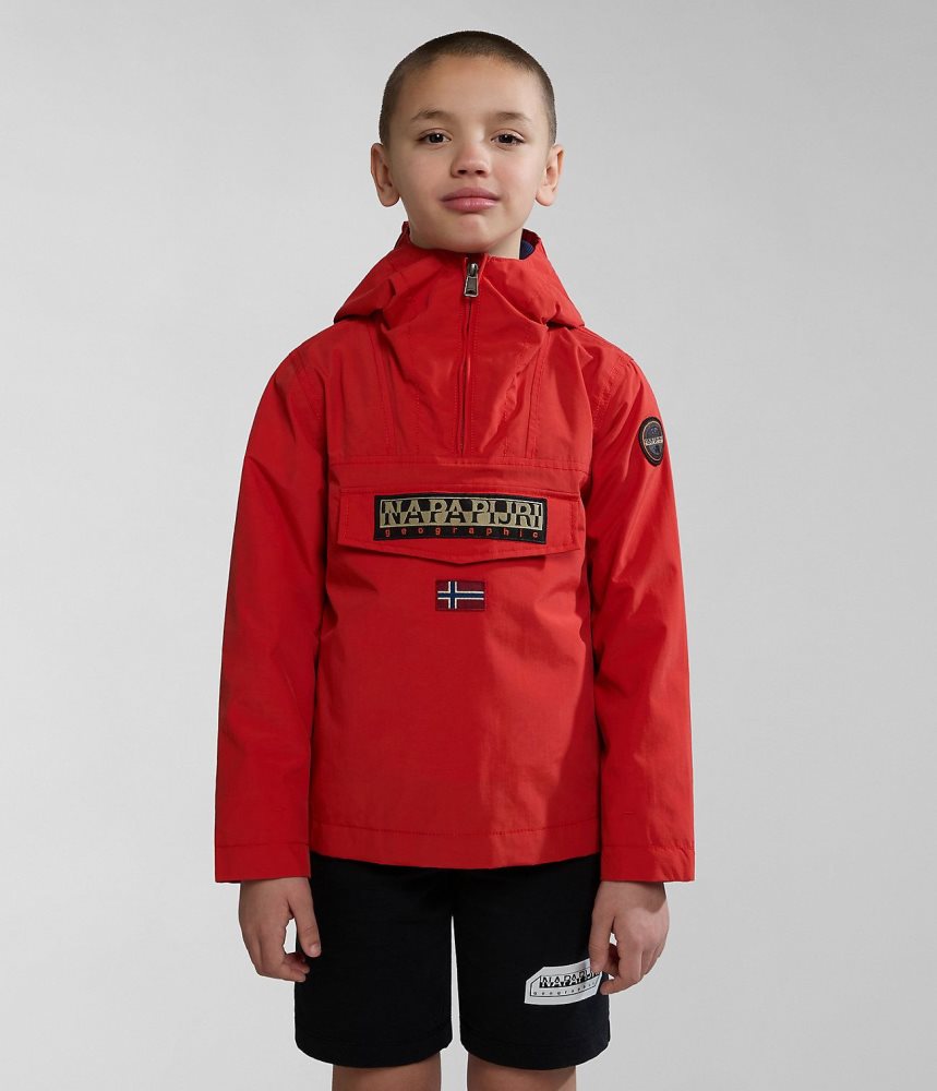 Napapijri Rainforest Summer Anorak Jacket (4-16 YEARS) Regenjassen Kinderen Rood | WFINAVR-05