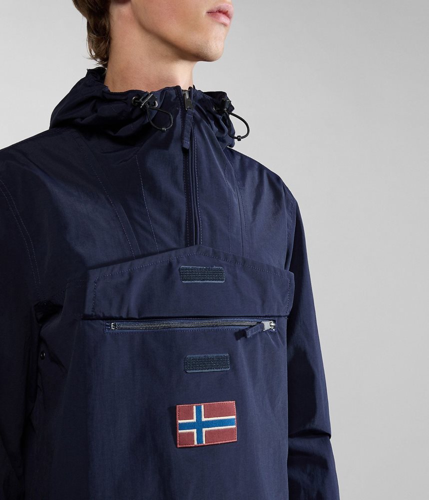 Napapijri Rainforest Summer Anorak Jacket Regenjassen Heren Donkerblauw | OXVFYLS-67