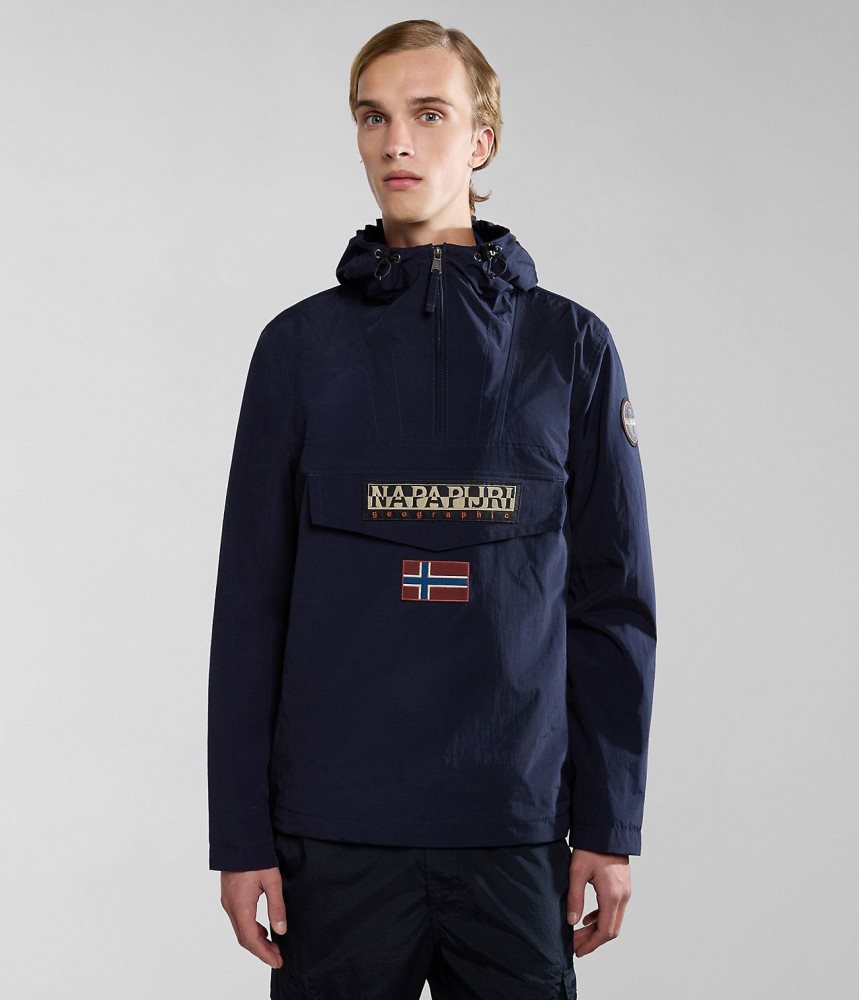 Napapijri Rainforest Summer Anorak Jacket Regenjassen Heren Donkerblauw | OXVFYLS-67