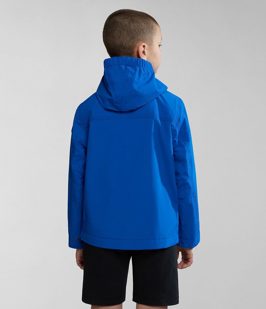 Napapijri Rainforest Summer Anorak Jacket (4-16 YEARS) Regenjassen Kinderen Blauw | HTVFDEZ-79