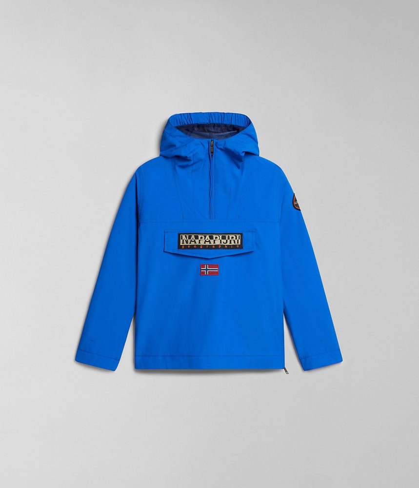 Napapijri Rainforest Summer Anorak Jacket (4-16 YEARS) Regenjassen Kinderen Blauw | HTVFDEZ-79