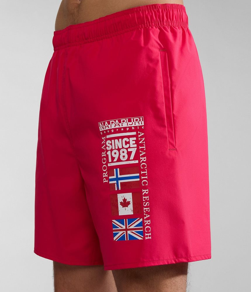 Napapijri Sahtu Swimming Trunks Zwembroek Heren Rood | VTWHRMA-35