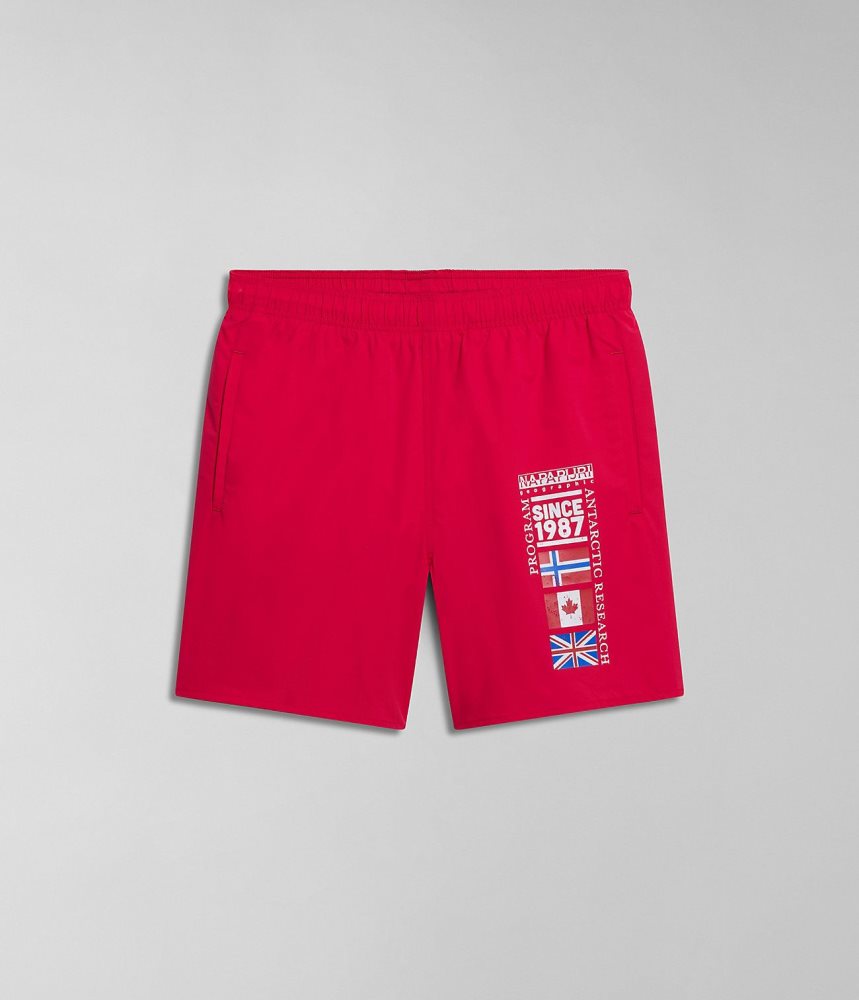 Napapijri Sahtu Swimming Trunks Zwembroek Heren Rood | VTWHRMA-35