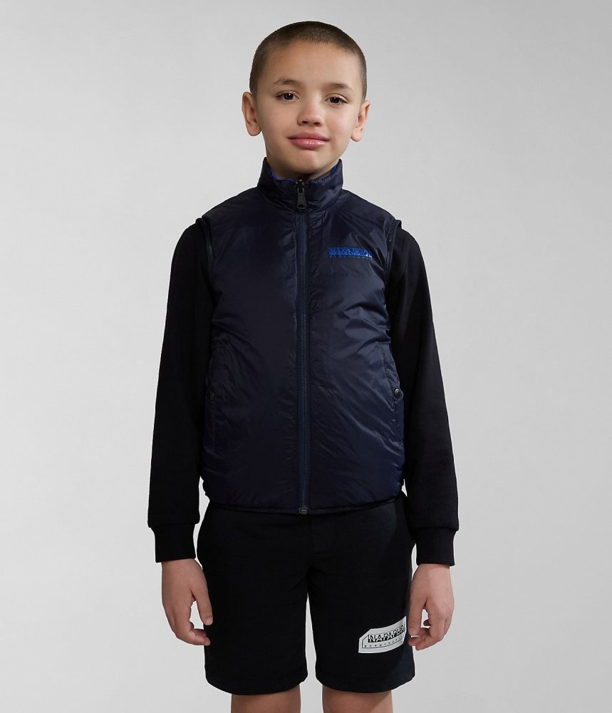 Napapijri Santafe Vest (4-16 YEARS) Gilet Kinderen Blauw | XPJYAUN-27