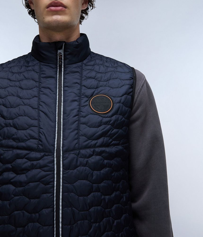 Napapijri Sarine Vest Gilet Heren Zwart | BCTDEZV-92