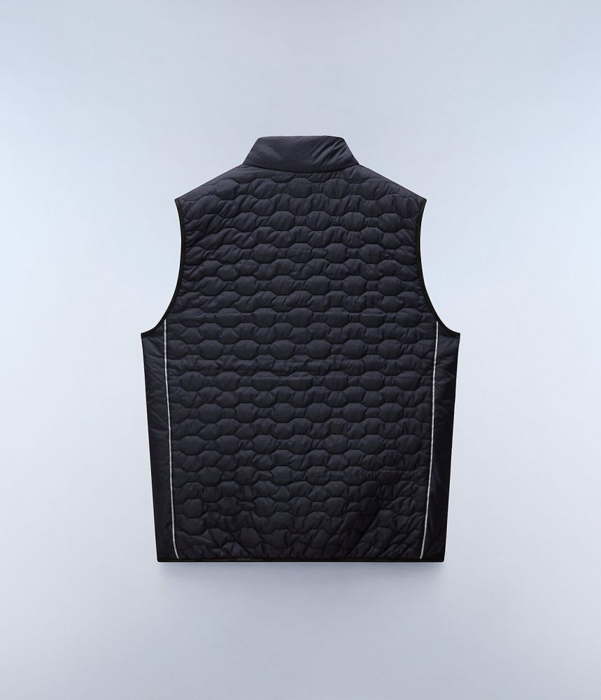 Napapijri Sarine Vest Gilet Heren Zwart | BCTDEZV-92