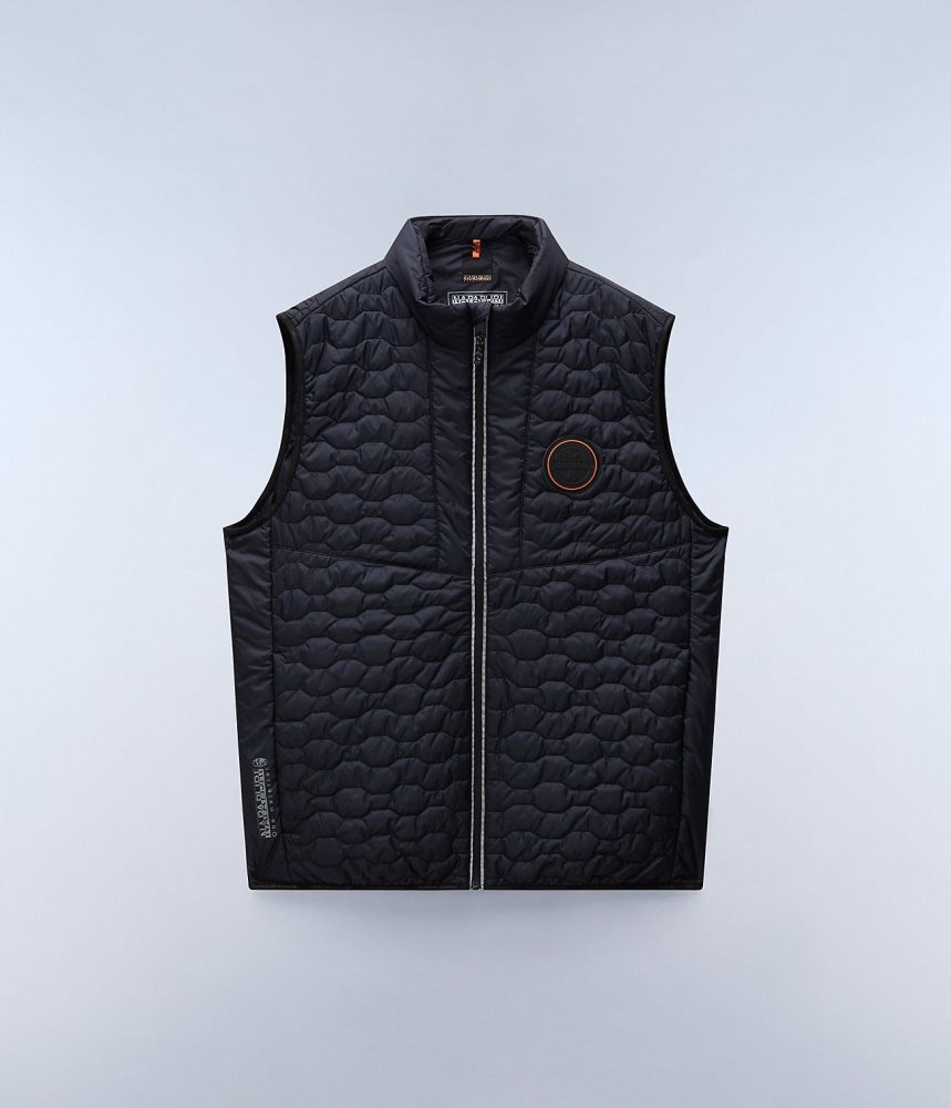 Napapijri Sarine Vest Gilet Heren Zwart | BCTDEZV-92