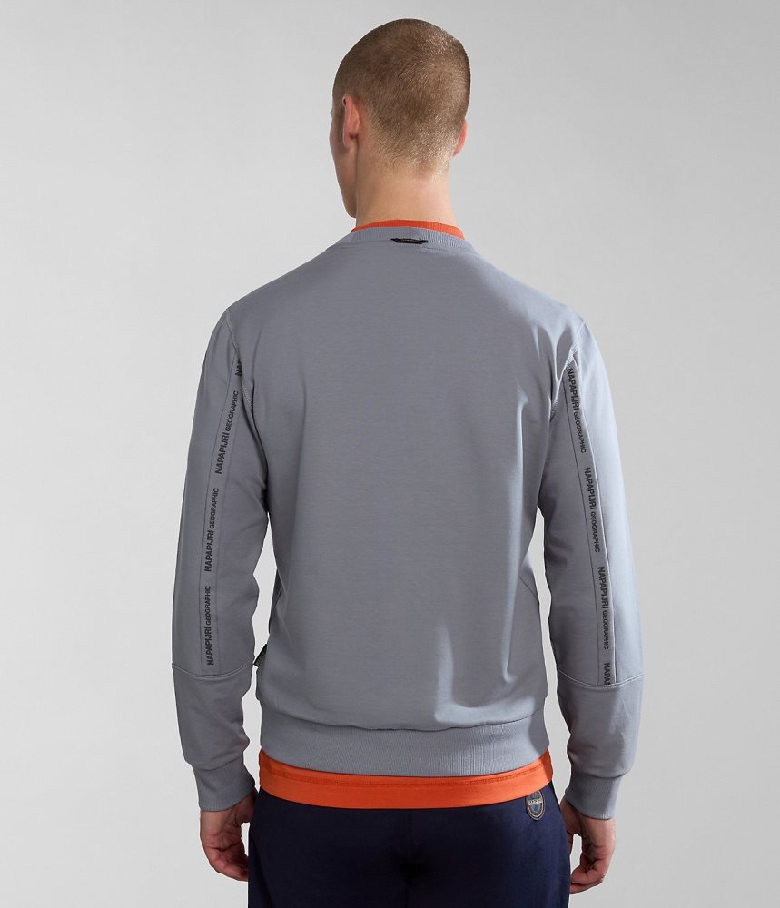 Napapijri Smallwood Sweatshirt Sweatshirts Heren Grijs | RBSFATQ-35