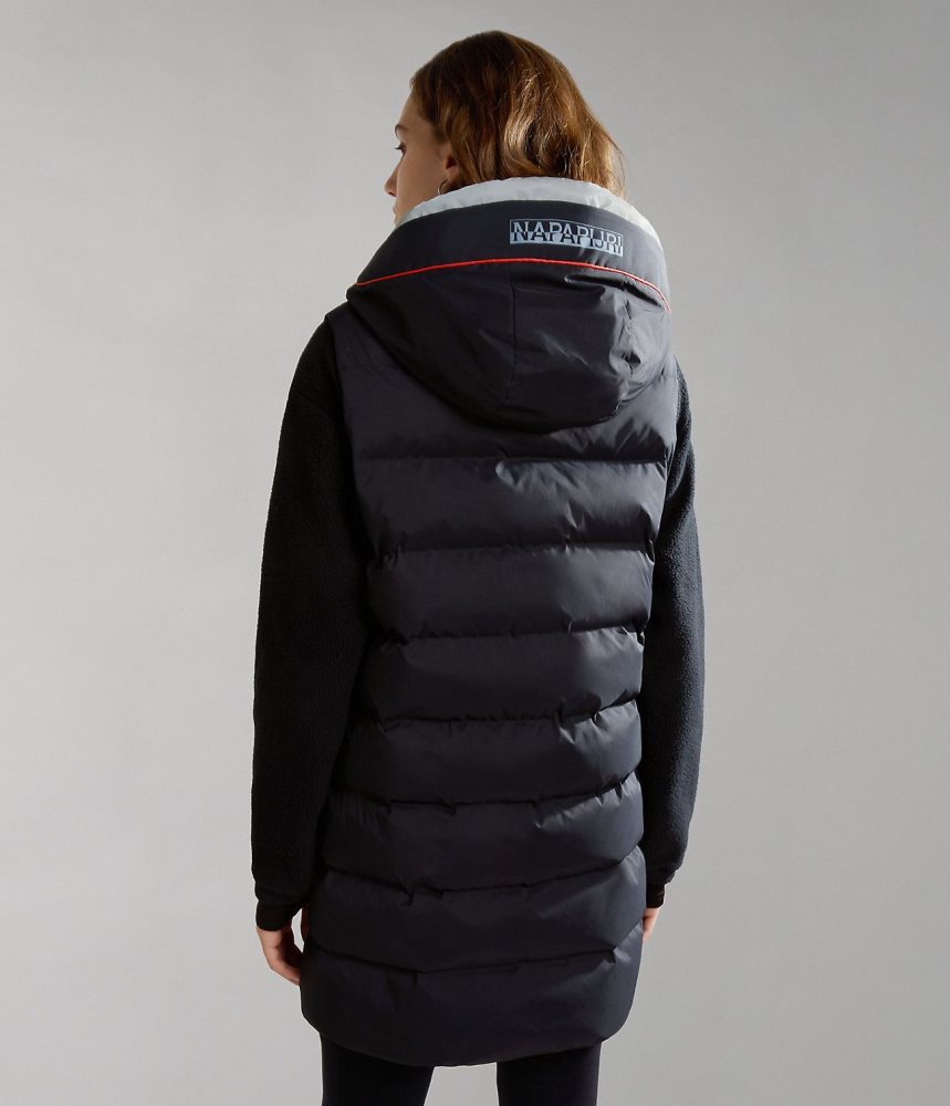 Napapijri Thermo Puffer Vest Gilet Dames Zwart | CSHDIYW-74