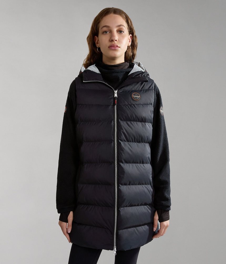 Napapijri Thermo Puffer Vest Gilet Dames Zwart | CSHDIYW-74